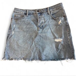 Old Navy Blue Distressed Denim Skirt
